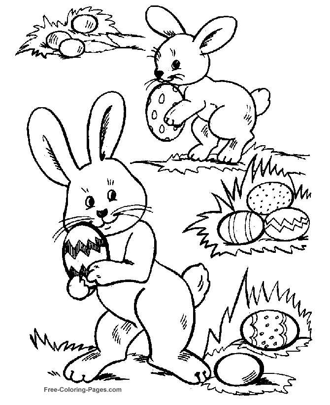Пасхальний кролик із писанками